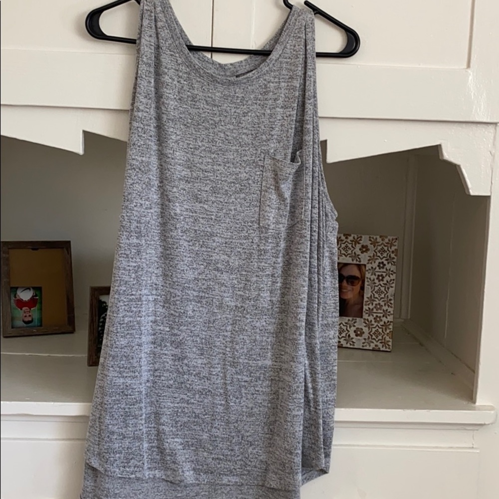 Grey sweater tank top